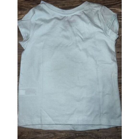 Toddler Girls' Mint Globe Heart Short Sleeve T-Shirt - Cat & Jack 18M. F - Picture 4 of 4